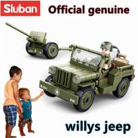 Sluban Building Block Toys WW2 Army Willys Jeep 143PCS Bricks B0853 Military Construction Compatbile With Leading Brands Building Sets