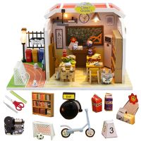 1:24 Miniature Diy Dollhouse Kit Building Model Roombox Tiny House Wooden Doll House Furniture Christmas Gifts Toys For Children