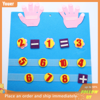 【Youer】 เด็ก Montessori ของเล่นรู้สึกนิ้วมือตัวเลขเด็กคณิตศาสตร์นับการเรียนรู้เด็กวัยหัดเดิน