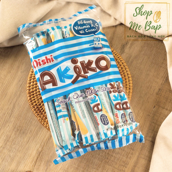 Túi 20 que bánh snack que akiko oishi 160g - shop mẹ bắp hsd 04 2023 - ảnh sản phẩm 6