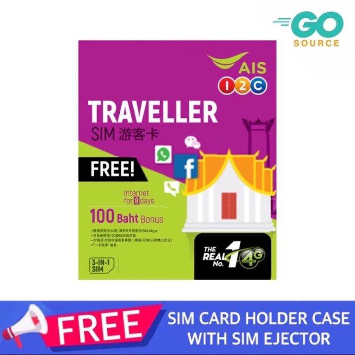 Thailand Bangkok 8 Days Unlimited Data Travel Sim Card Lazada PH