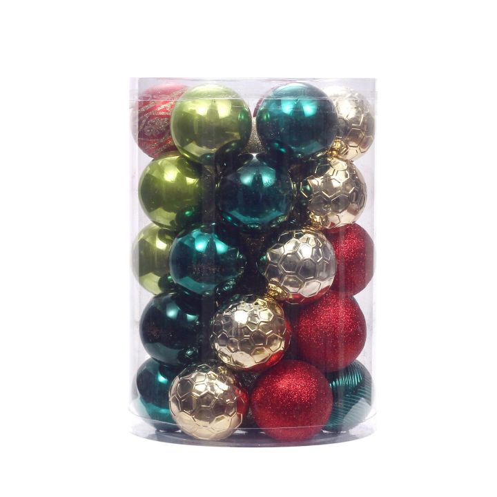 cod-new-cross-border-decorations-6cm-34pcs-barrel-special-shaped-ball-package-tree-pendant