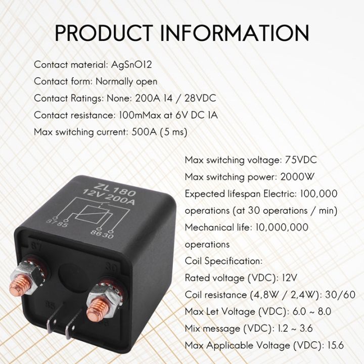 12v-200a-relay-car-truck-engine-automobile-boat-car-starter-heavy-duty-split-charging-zl180-with-2-pin-footprint-2-terminal-1-set