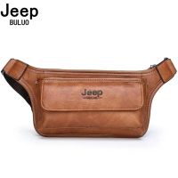 JEEPBULUO Men Waist Bag Pack Casual Functional Money Phone Belt Bag Male unisex  Sling Bag for Belt Leather Hip Bag Chest