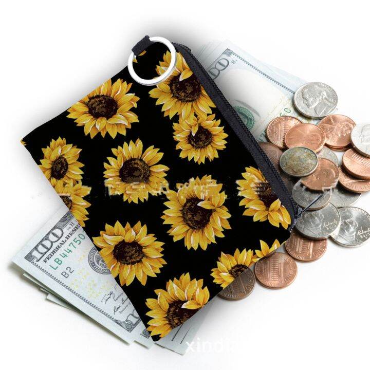 yes-81-sunflower-printed-change-ladies-bag-waterproof-storage-bag-portable-coin-earphone-case-key-case