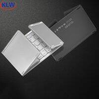 KLW Mobile Phone Tablet Dual-Mode Bluetooth Mini Metal Folding Mute Keyboard Office Travel Easy To Carry For Windows ISO Android