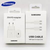 For Samsung Charger 25W EU Plug 1.0M 3A USB TypeC Cable Super Fast Charging Adapter For Galaxy S23 S22 note 20 Ultra 10 Plus A73