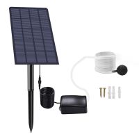 Solar Air Pump Solar Oxygen Air Fountain Pump with Air Bubble Stones Solar Powered Air Pump Kit for Garden Fish Tank Pool