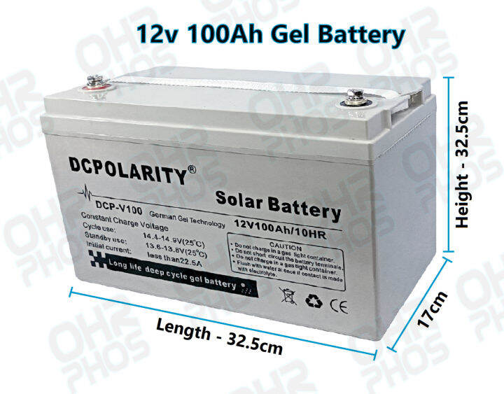 12v 100ah Solar Battery DC POLARITY Lazada PH