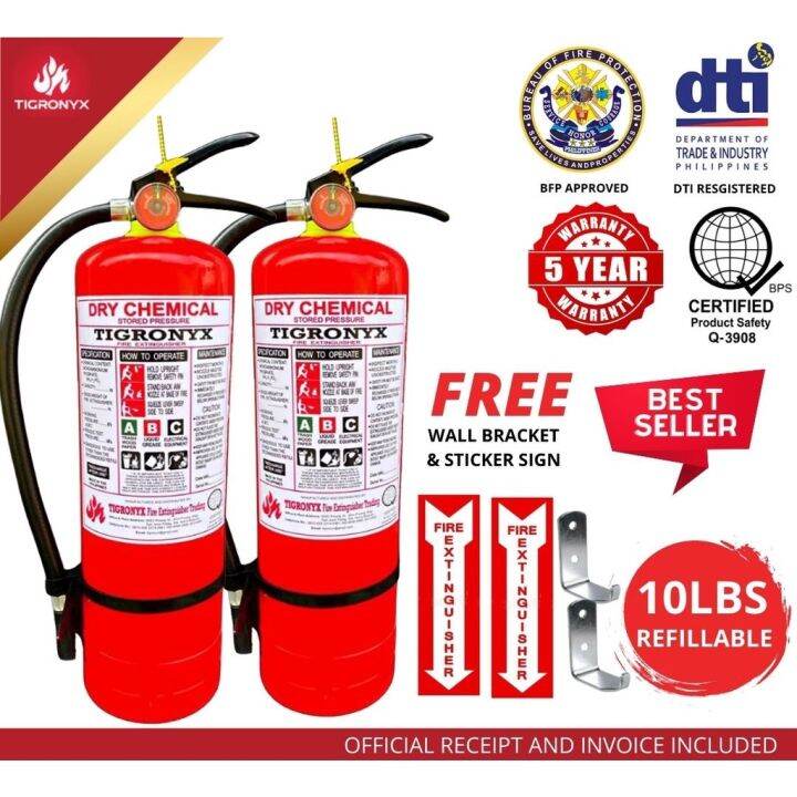 2pcs Fire Extinguisher Dry Chemical 10lbs ABC Type Affordable And ...