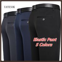 UAYESOK-【READY STOCK 】CEO Mens Formal Pant Office Pants for Men Stretchable Elastic Casual Business Man Father Long Trousers