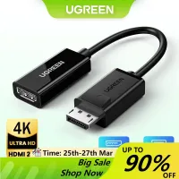 UGREEN อะแดปเตอร์แปลงสายเคเบิ้ล ความคมชัด 4k 60 Hz Dp ต่อสาย Hdmi สําหรับ พีซี แล็ปท็อป จอโปรเจ็คเตอร์