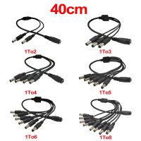 【YF】 5.5mm 2.1mm 1 To 2/3/4/5/6/8 Way DC Power Splitter Cable 5V 12V Adapter Connector Cord For LED Strip Lights CCTV Camera