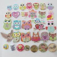 WBNOGN Fashion Buttons Owl Shape Wood Animal Button Mix 50Pcs Home Sewing Supplies Tailor 39;s Accessories