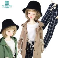 BJD doll clothes uniform 43--45cm Spherical joint doll 1/4 BJD MSD Fashion Hooded coat, T-shirt, plaid pants