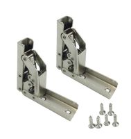 2/4Pcs Stainless Steel 90 Degree Folding Shelf Hinge Bracket Hidden Table Holder Hinge Furniture Accessories Folding Shelves