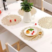 Round Placemats Restaurant Hollow PVC Coasters Decoration Meal Bowl Mats Anti-hot Dining Table Mat Steak Plate Pad Decor