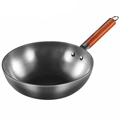 High Quality Iron Wok Traditional Handmade Iron Wok Pan Non stick Pan Non coating Induction and Gas Cooker Cookware