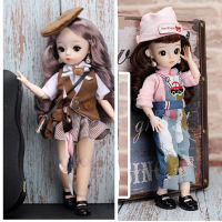 (ร้อน) แฟชั่นชุดตุ๊กตา BJD 30ซม. 18ข้อต่อที่สามารถเคลื่อนย้ายตุ๊กตา Cool ชุด DIY ตุ๊กตา BJD ของขวัญที่ดีที่สุดสำหรับสาว handmade ความงาม BJD ของเล่น