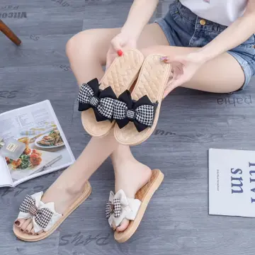 Bow cheap slippers online