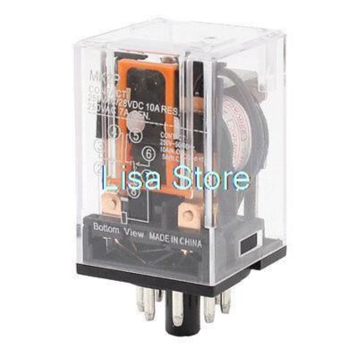 Motor Control 8 PinS DPDT DIN Rail Electromagnetic Relay AC 220V Coil