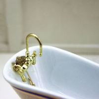 Mini Alloy Bathtub Faucet Simulation Water Tap 112 Dollhouse Miniature Model Toys for Doll House Decoration