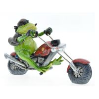 Resin Cowboy Cool Frog Riding Motorcycle Figurine Home Decoration Accessories Nordic Modern Sculpture Desk Ornament