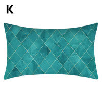 n57h 1PC Throw Rectangular Cushion Cover Lumbar Pillowcase Protector Teal Blue Sofa Pillow Case Home Decor 30x50cm