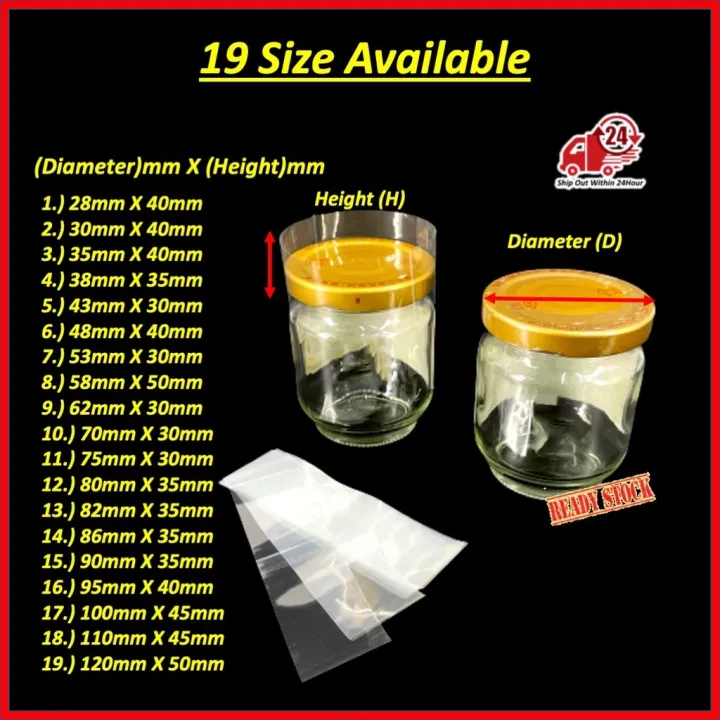 Shrinkable Plastic Sealer Heat Shrink Bands Cap Seal For Jars Bottles