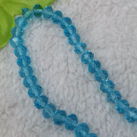 Free Ship 1000 pcs sea blue Crystal Glass Rondelle Faceted loose spacer beads 8mm