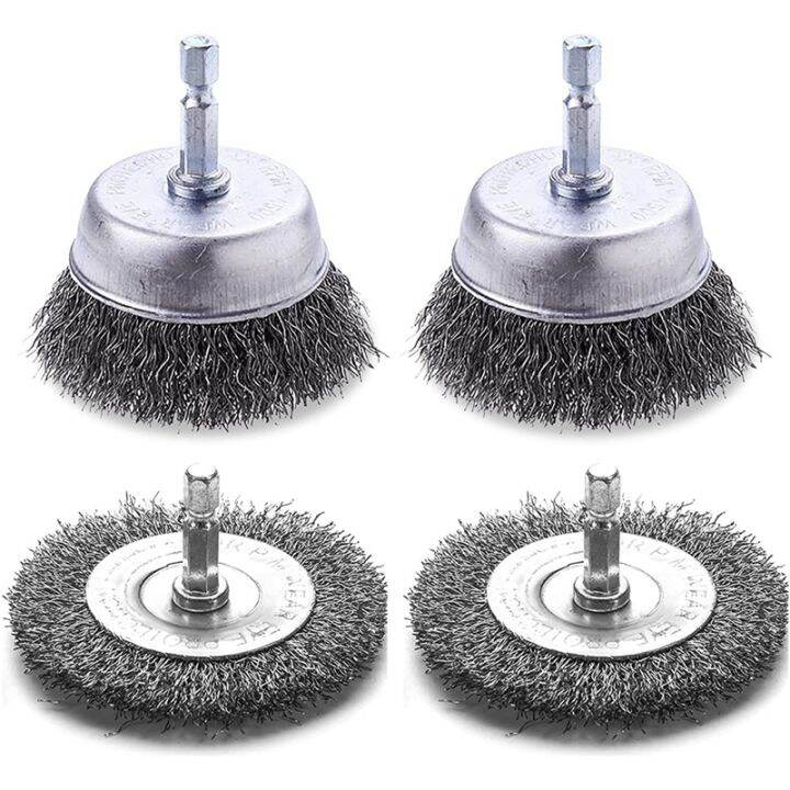 Wire Brush for Drill, 3 Inch DriIl Wire Brushes,1/4 Inch Hex Wire Cup ...