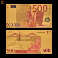Hot Sale Product Gold Banknotes Colorful 500 Euro Gold Plated Paper Banknotes For Collection And Home Decor Gifts