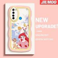 เคส JIUMOO สำหรับ Xiaomi Redmi Note 8 2021 Note 8T เคสการ์ตูนแฮปปี้สโนว์ไวท์ดีไซน์ใหม่คอลลาร์ขอบคลื่นนุ่มเคสมือถือกันกระแทกแบบใสที่สร้างสรรค์เคสโปร่งใสลายกล้องถ่ายรูปซิลิก้าเจลฝาครอบป้องกัน