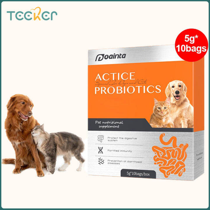 PUAINTA Pet Probiotic Supplements for Cat and Dog Regulating Gastrointestinal Diarrhea Vomiting