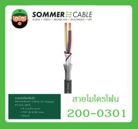 CABLE สายไมโครโฟน Balance SC-Square 4-Core MKII รุ่น 200-0301 ยี่ห้อ Sommer สินค้าพร้อมส่ง ส่งไวววว ของแท้ 100% ขนาด 4 x 0.20 mm² PVC Ø 6.50 mm สีดำ