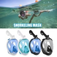 JSJM Professional Full Dry Snorkeling Mask Full Face Snorkel Mask Underwater Scuba Diving Anti-fog Diving Equipment Adult Kids