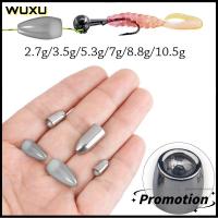 WUXU 1/2/5pcs กระสุนลูกเล็ก ของใหม่ ตุ้มน้ำหนักยิงหยดน้ำตา น้ำหนักเพิ่มเติม หล่อปล่อยอย่างรวดเร็ว Line sinkers Sinker ตัวจม ขั้วต่อตะขอ ตกปลาทังสเตนตก