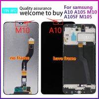 【⊕Good quality⊕】 jing0saf สำหรับ Samsung Galaxy A10หน้าจอสัมผัส A105 A105f Sm-A105f ดิจิไทเซอร์จอแอลซีดีพร้อมกรอบสำรอง M10 M105 Lcd