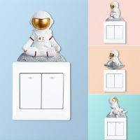 Creative Astronaut 3D Resin Switch Sticker Living Room Bedroom Socket Protection Cover Cosmonaut Home Wall Decoration Wall Stickers Decals