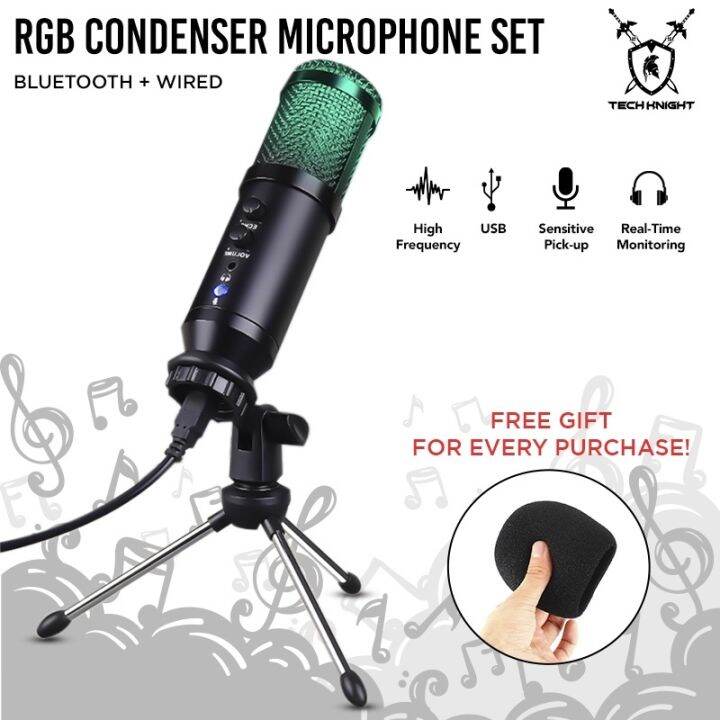 【Philippine cod】 RGB Bluetooth USB Condenser Microphone Kit Computer