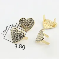 51020Pcs 20X22mm Metal Pin Button Handbag Wallet Garment Shoe Buckle Heart Decorative Buckles DIY Hardware Sewing Accessorys