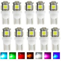 1Piece T10 W5W Wy5W 194 5050 5 SMD White Amber Red Ice Blue Turn Signal Light Instrument Interior LED Car Truck Light Wedge Lamp Indicator Bulbs DC 12V 24V