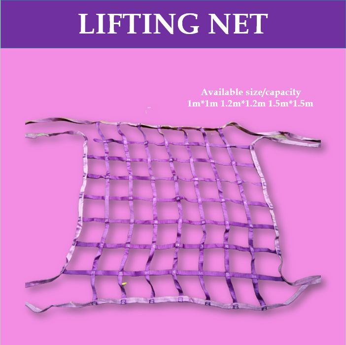 Lifting Equipment 1T Lifting Cargo Net Purpel Webbing Cargo Net Purpule