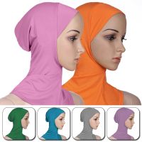 Tudung หมวกหมวกผ้าพันคอนินจาฮิญาบสำหรับผู้หญิง,หมวกผ้าโพกหัวมุสลิมปลอกหุ้มหัวไม้กอล์ฟด้านในหมวกหิญาบผ้าคลุมศีรษะอิสลามผ้าพันคอมุสลิม