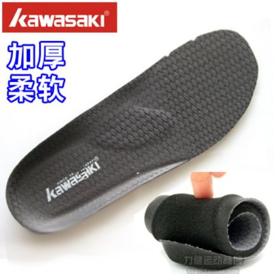 Kawasaki พื้นรองเท้ากีฬาสำหรับทั้งหญิงและชายดูดซับแรงกระแทกพื้นหลังแบดมินตันรองเท้าวิ่งแบบหนากันกระแทกระบายอากาศได้ไม่ลื่น