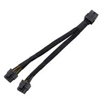 GPU Extension Cable PCIe 8 Pin Female To Dual 2X8 Pin (6 + 2) Male PCI For Express Card Power Adapter Braided Y-Splitter