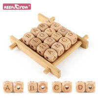 10pcs Wooden Letter Beads Beech Personalized Name DIY Nipple Holder Chain Accessorie 12mm Wood Teether English Alphabet Bead Clips Pins Tacks