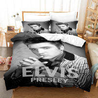 ชุดชุดผ้าปูที่นอนเดี่ยวเตียงควีนไซส์ Elvis Presley ชุดเครื่องนอนเตียงเด็กพิมพ์ลาย3D 034