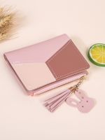 Dompet pendek Fashion wanita dompet koin pendek untuk wanita dompet kartu kecil wanita tas genggam Mini lucu dua lipat dompet wanita