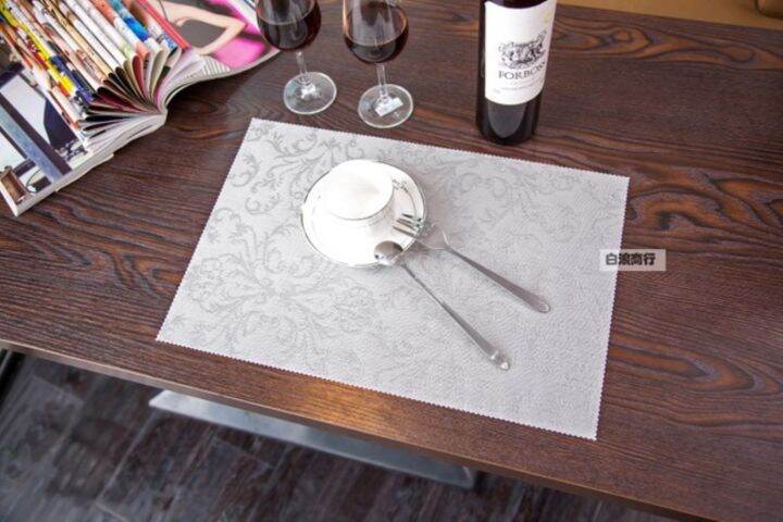 4pcs-set-placemat-fashion-pvc-square-dining-table-placemats-coasters-waterproof-table-cloth-pad-slip-resistant-pad